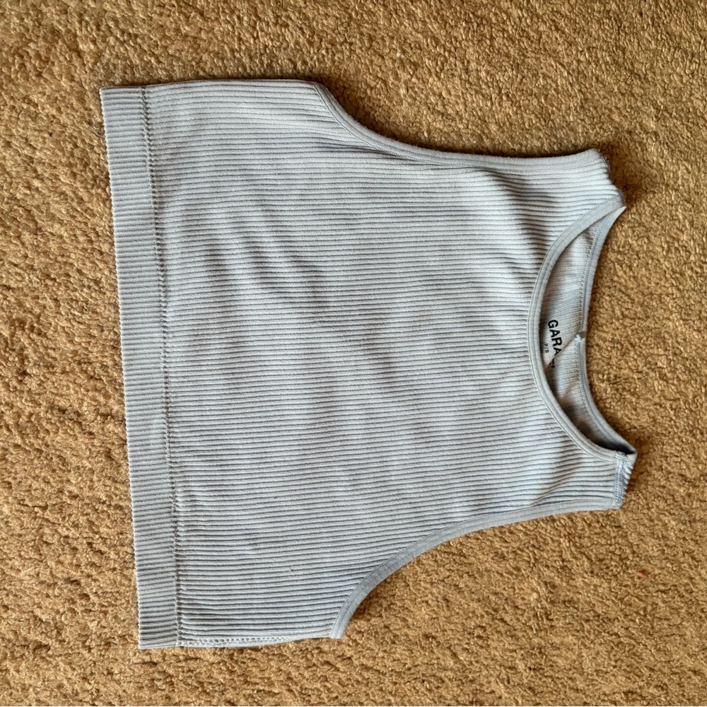 Garage Gray Ribbed Tank Top